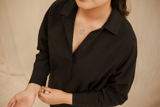 jean top in black - jia.basics