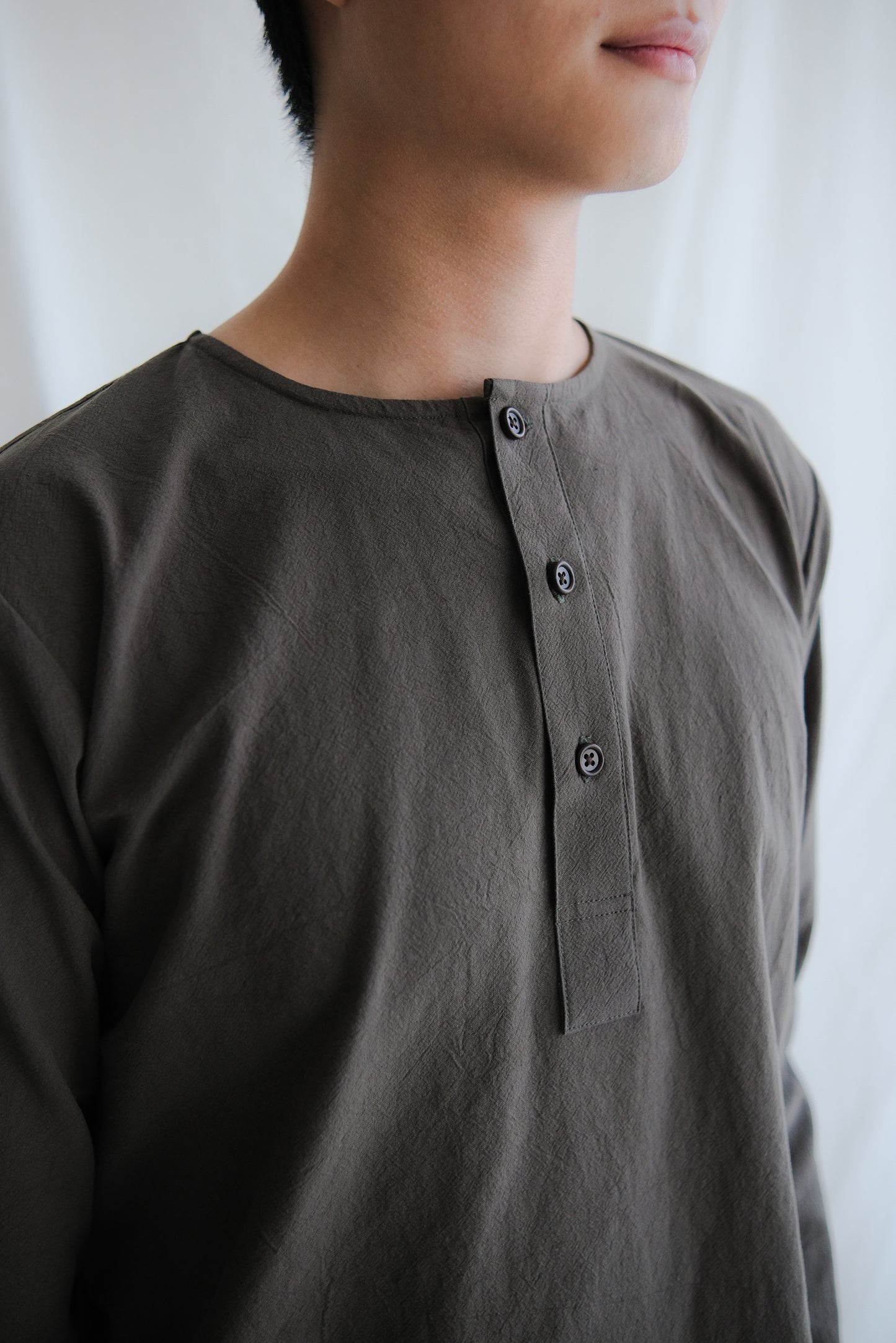 ahmad kurta top in army green