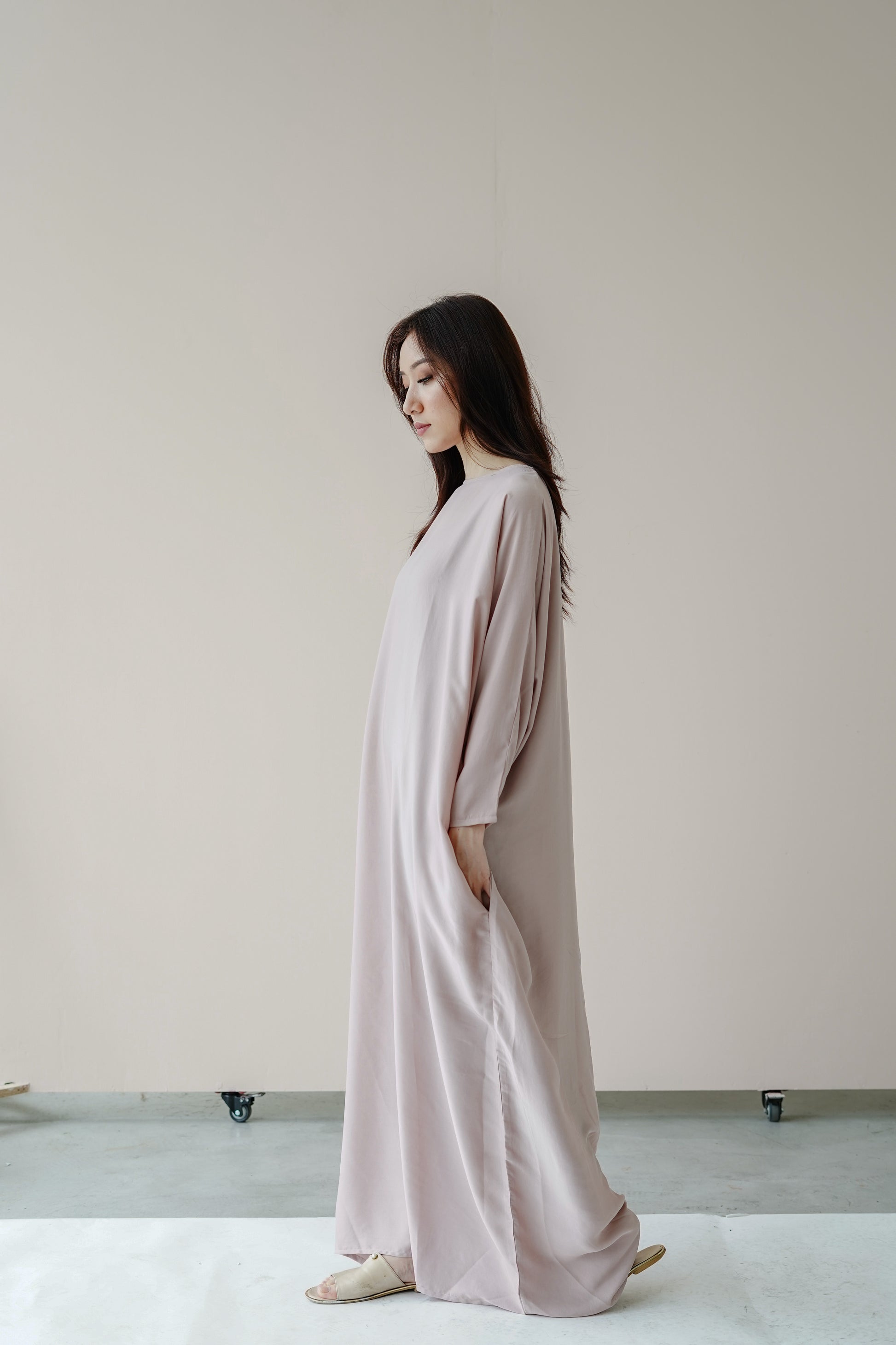 kaftan in mauve pink - jia.basics